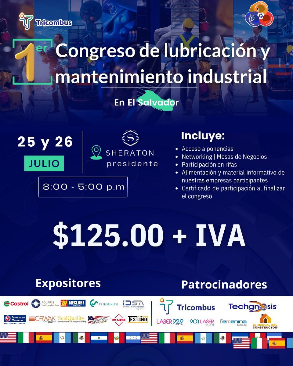 testingsv's tweet image. 🌟 ¡𝗡𝗼 𝘁𝗲 𝗽𝗶𝗲𝗿𝗱𝗮𝘀 𝗣𝗥𝗘𝗖𝗢𝗟𝗨𝗠 𝟮𝟬𝟮𝟰! 🌟
🗓️𝗙𝗲𝗰𝗵𝗮𝘀: 𝟮𝟱 𝘆 𝟮𝟲 𝗱𝗲 𝗷𝘂𝗹𝗶𝗼 𝗱𝗲 𝟮𝟬𝟮𝟰
#eventos2024 #testinsv #PRECONLUB2024 #MantenimientoPredictivo #Innovación #julio2024 #Tricombus