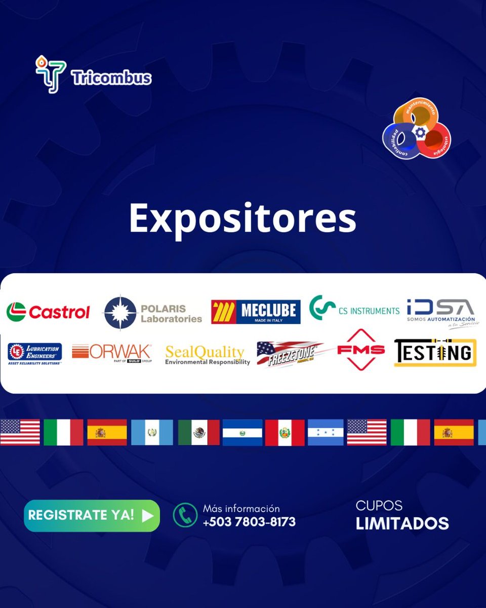 testingsv's tweet image. 🌟 ¡𝗡𝗼 𝘁𝗲 𝗽𝗶𝗲𝗿𝗱𝗮𝘀 𝗣𝗥𝗘𝗖𝗢𝗟𝗨𝗠 𝟮𝟬𝟮𝟰! 🌟
🗓️𝗙𝗲𝗰𝗵𝗮𝘀: 𝟮𝟱 𝘆 𝟮𝟲 𝗱𝗲 𝗷𝘂𝗹𝗶𝗼 𝗱𝗲 𝟮𝟬𝟮𝟰
#eventos2024 #testinsv #PRECONLUB2024 #MantenimientoPredictivo #Innovación #julio2024 #Tricombus