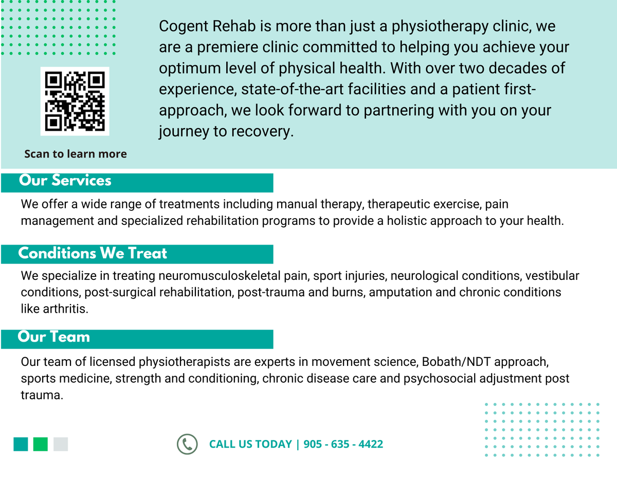 Dr_FolarinB's tweet photo. After over 2 decades of physiotherapy practice in Canada, England and Nigeria and recent completion of my Asst Prof role at Western University, I am happy to announce that I am opening my first physiotherapy treatment center; Cogent Physical Rehabilitation Center.
#cogentrehab https://t.co/UBMN1e0mo5