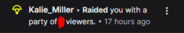 Thank you <a href="/Kalie6023513860/">Kalie</a> for the raid last night, we had a great time and hope to do more stuff with you in the future!!! 😙