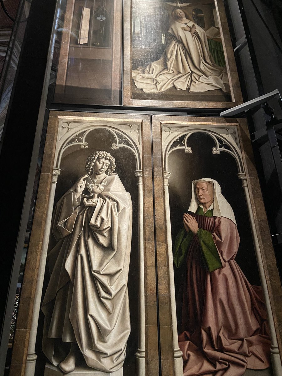 LRutherfordRS's tweet photo. Saw the Adoration of the Mystic Lamb yesterday. Most stolen painting ever. It’s incredibly beautiful, mysterious, inspiring and also more than a bit bonkers #REontour https://t.co/wTVWT5CSj7