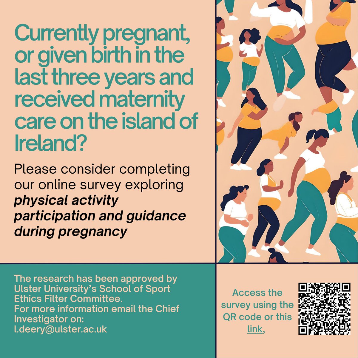 🤰Currently pregnant or given birth in the last three years and received maternity care on the island of Ireland? Please consider completing our online survey exploring wellbeing, physical activity participation and guidance during pregnancy🤰app.onlinesurveys.jisc.ac.uk/s/ulster/exerc…