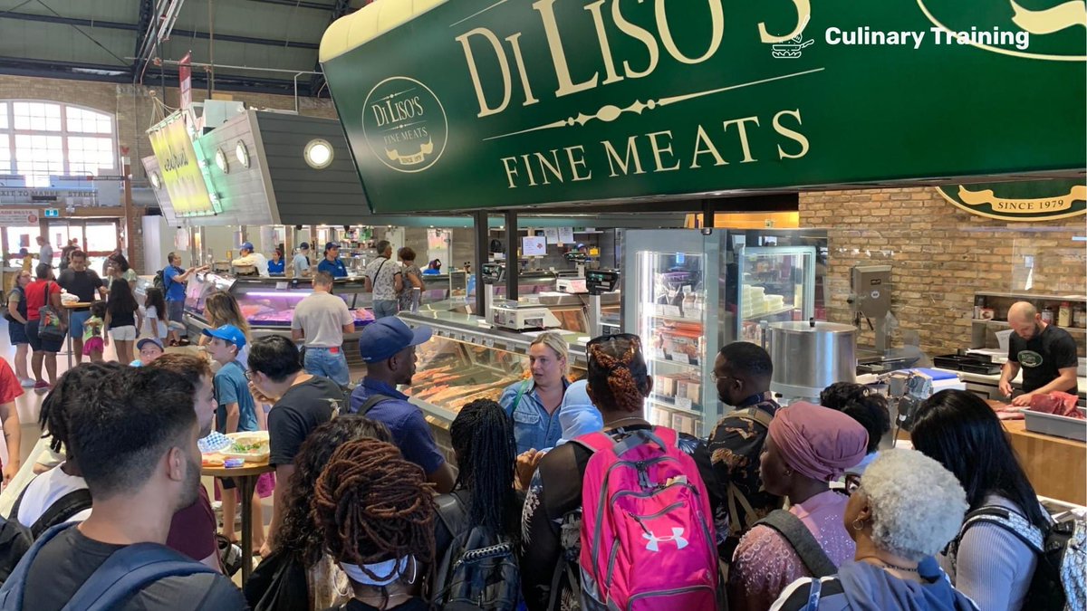 htac75's tweet image. HTA 75&apos;s first adventure to St. Lawrence Market on July 5th was a hit! 😍

Culinary training participants teamed up with our instructors, interacted with vendors, hunted for ingredients, and enjoyed hands-on learning. See the pics for the highlights of our delicious day!