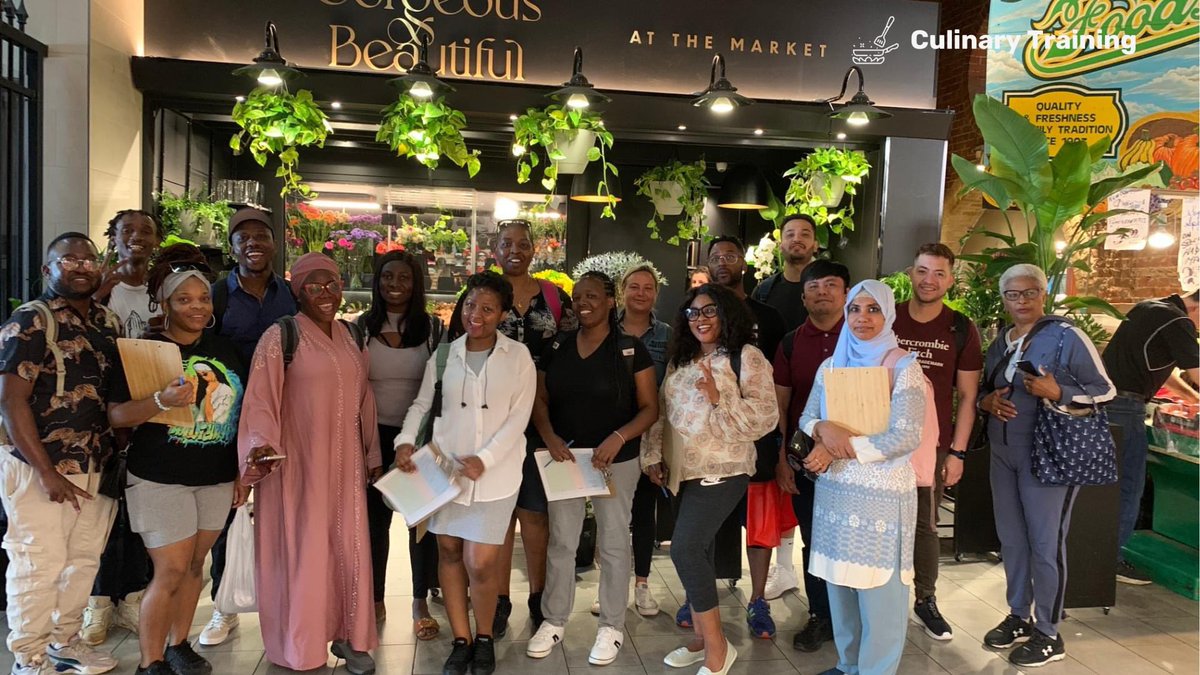 htac75's tweet image. HTA 75&apos;s first adventure to St. Lawrence Market on July 5th was a hit! 😍

Culinary training participants teamed up with our instructors, interacted with vendors, hunted for ingredients, and enjoyed hands-on learning. See the pics for the highlights of our delicious day!