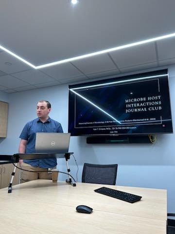 KyleTEnriquez's tweet photo. As the '24-'25 @VUMCMolecPath #PMI #DEI Liaison for the Grad Student's Association, I presented the accumulation of 55 years of work in #DEI in #Microbiology. There was great discussion from #PMI and #VI4 members highlighting current and future work of the #VI4 #DEI committee! https://t.co/lcYqjJFDZe