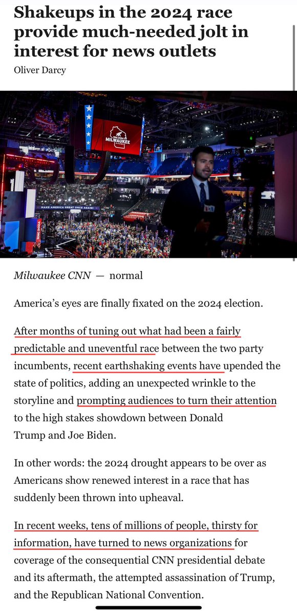 MsMalarkey24's tweet image. Welp at least @oliverdarcy is being honest about what @CNN is doing &amp;amp; why. (💰💰💰💰💰💰, duh.)

——

Turn ‘em off &amp;amp; tune it out.🧘🏻‍♀️🎶☀️🪷

——

When you’re ready, #GoogleProject2025 &amp;amp; spread the word about #TrumpsProject2025.

TrumpsProject2025.com

——

cnn.com/2024/07/18/med…