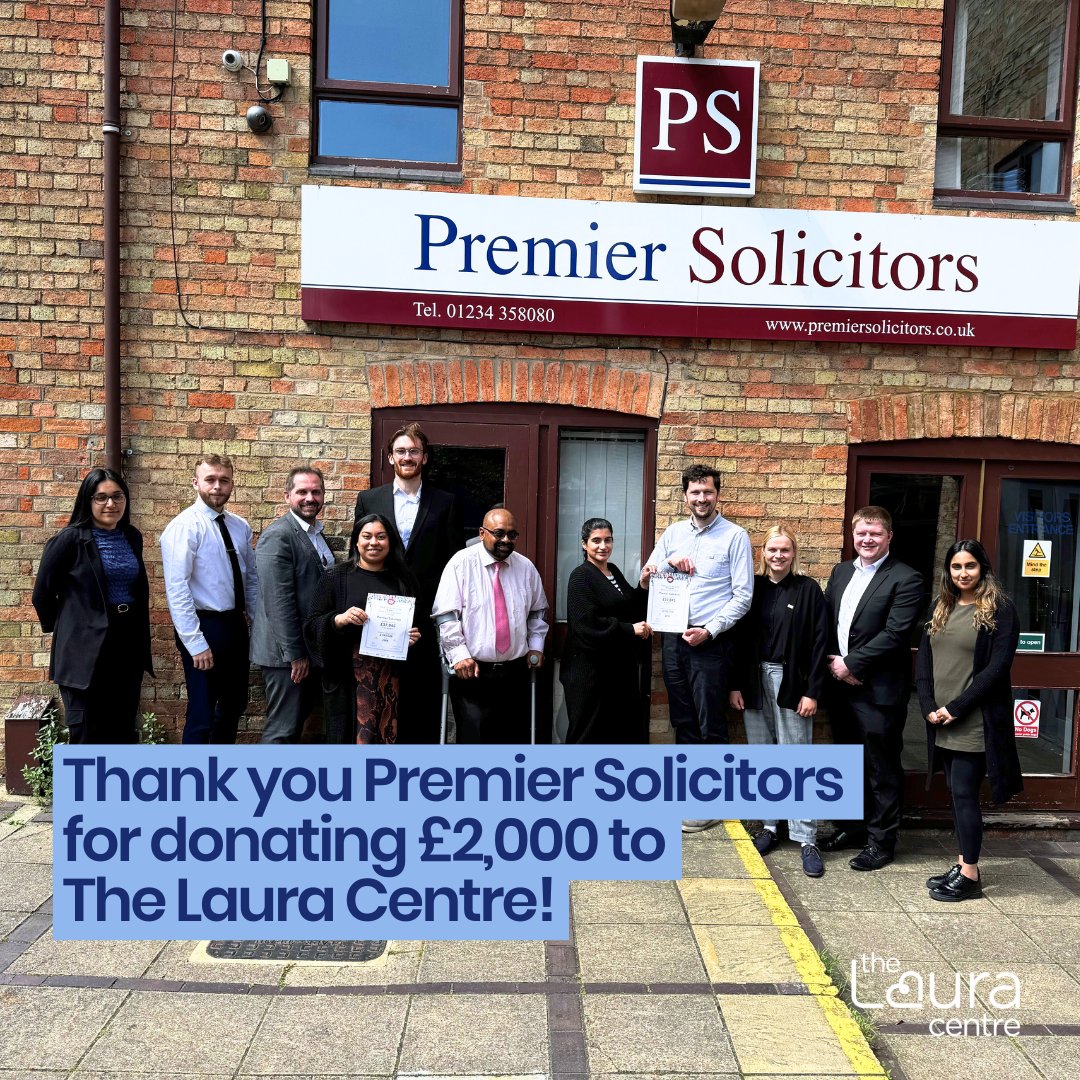 In June, Premier Solicitors kindly donated £2,000 to The Laura Centre in memory of Giovanna, Emma's niece. 💛

Emma, a Directors at Premier Solicitors, chose to support The Laura Centre due to the help we've given her family after the loss of her niece Giovanna.