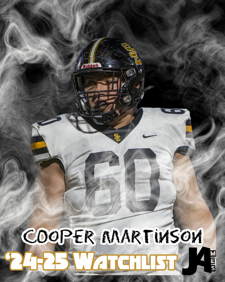 James A. Sizer (@jacreativephoto) on Twitter photo Next on the watchlist is Cooper Martinson (<a href="/CooperMartinso4/">Cooper Martinson</a> ) from Southeast Polk (<a href="/sep_football/">SEP Football</a> ).
Cooper had 49 solo tackles last year including 3.5 sacks and 6.5 tackles for loss.
I'm watching to see what he does this year! Next on the watchlist is Cooper Martinson (<a href="/CooperMartinso4/">Cooper Martinson</a> ) from Southeast Polk (<a href="/sep_football/">SEP Football</a> ).
Cooper had 49 solo tackles last year including 3.5 sacks and 6.5 tackles for loss.
I'm watching to see what he does this year!