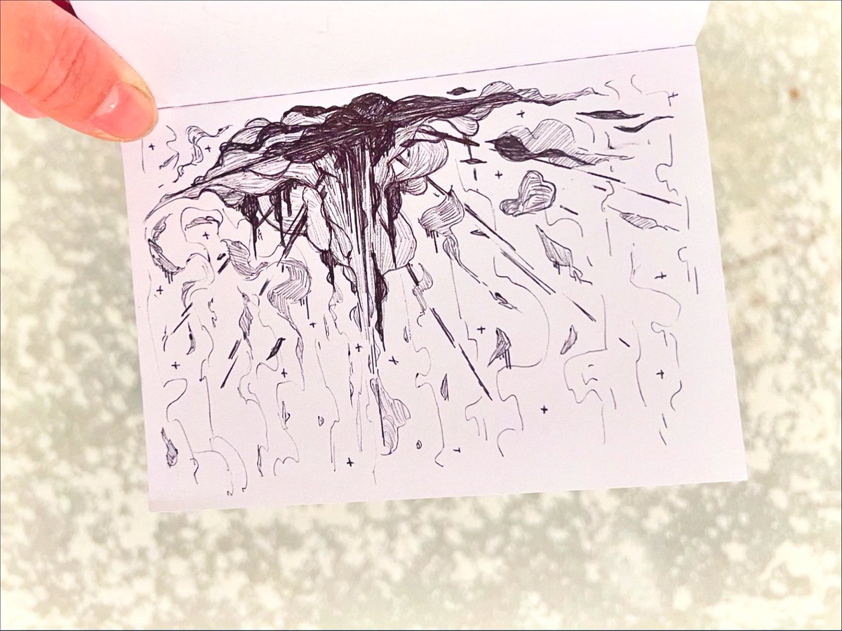 ntkimart's tweet photo. #daily #ink #sketch … what’s is this? I don’t know. Does it matter? Looks like something breaking through. https://t.co/agoi53Hbzl
