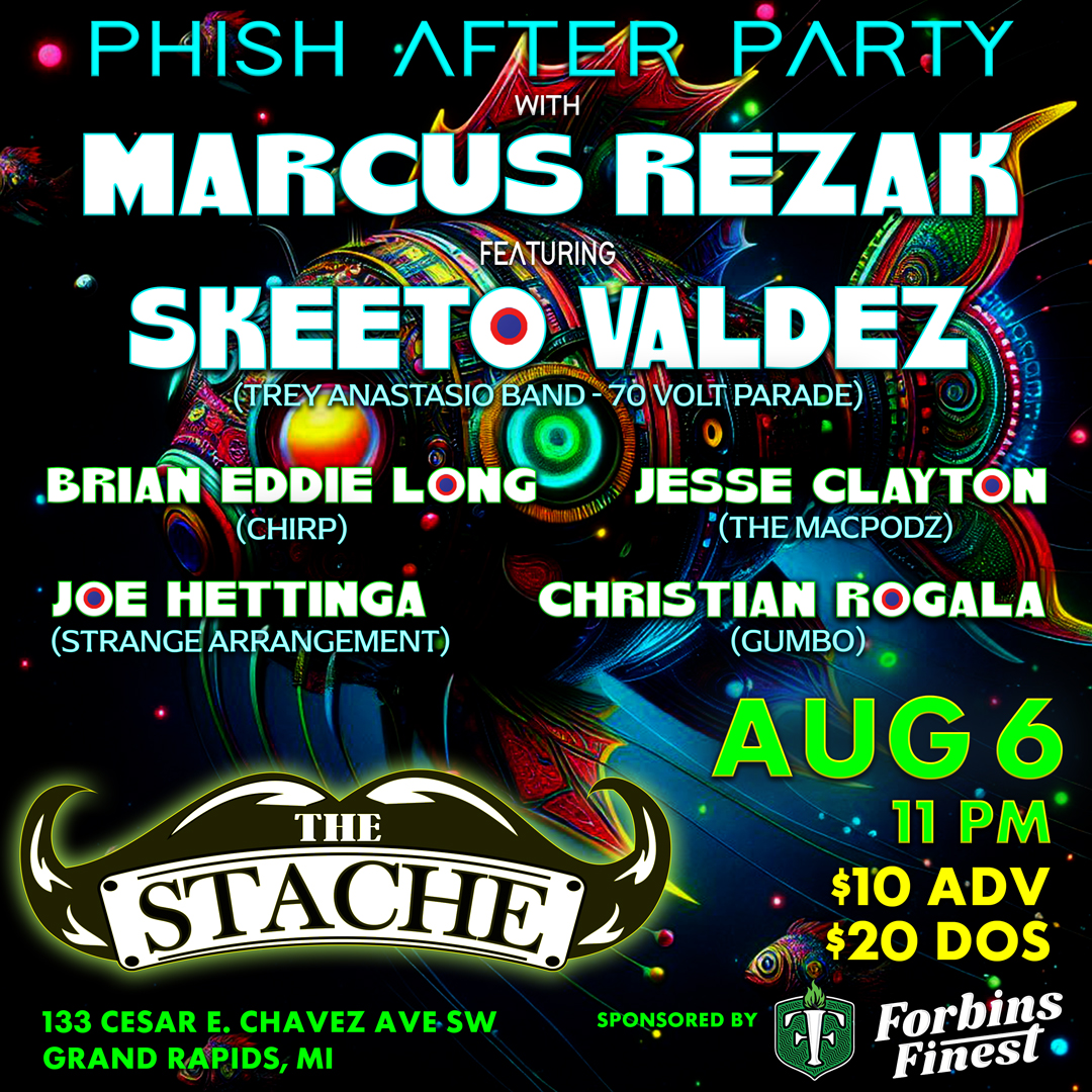 Hey, Grand Rapids! On August 6th, Skeeto Valdez of <a href="/treyanastasio/">Trey Anastasio</a> 70 Volt Parade and I are gonna hook you up with some sick beats at the <a href="/phish/">Phish</a> aftershow! 🥳🎶🐠 
etix.com/ticket/p/66817…

#gettickets #afterparty #grandrapids #Michigan 

Edited · 20h
