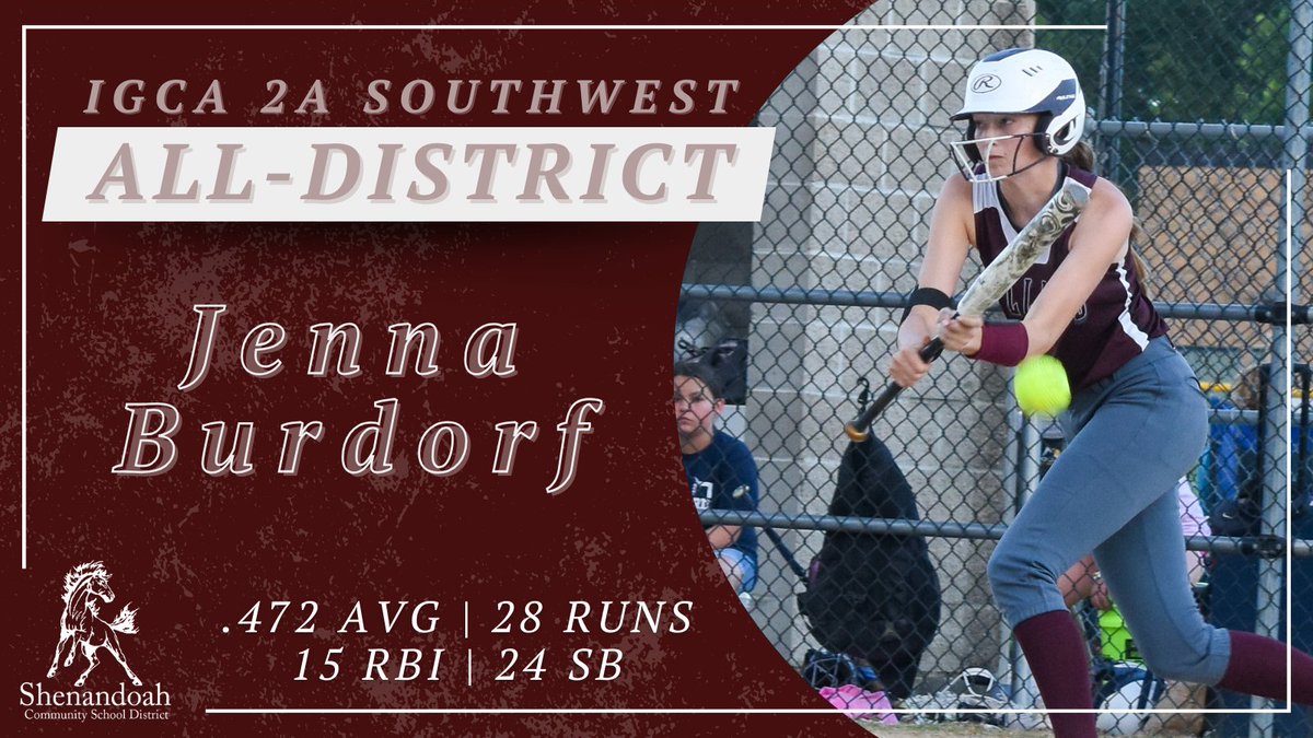 ShenandoahCSD's tweet photo. Congrats to Jenna Burdorf on being selected to the All-District team! https://t.co/wrP1TXenxw