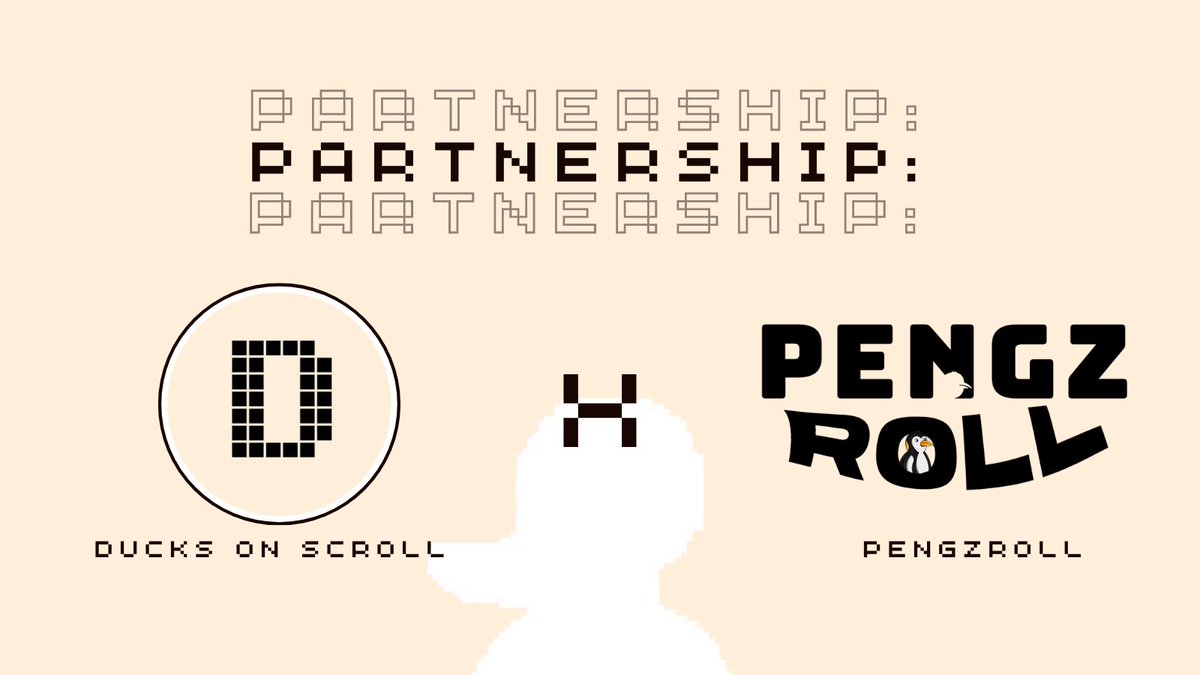 Just__Ducks's tweet photo. Quack 🦆!
We're glad to make a collab with @PengzRoll !
⭐️@PengzRoll are a NFT collection coming to @Scroll_ZKP !
🎁 10 WL (FREE MINT) spots of @PengzRoll
🎁15 WL spots of @Ducks_on_Scroll
To random people who:
1⃣Follow us and @PengzRoll
2⃣Like and rt
#NFT #Scrol https://t.co/sj8Tl2cmqD