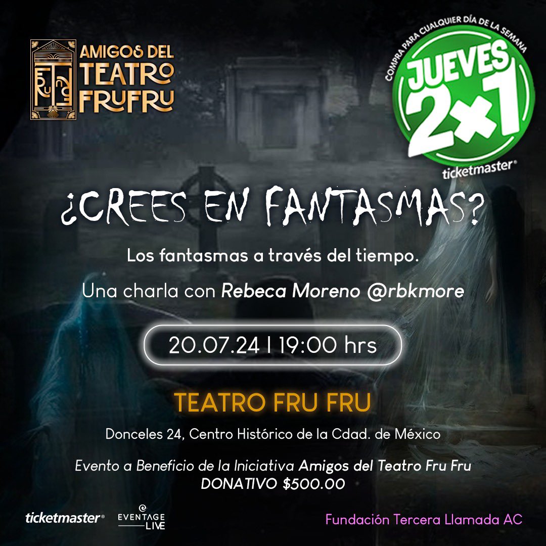 Boletos solo ticketmaster, el sábado no hay taquilla. <a href="/amigosdelfrufru/">amigosdelteatrofrufru</a> <a href="/TeatroFruFruOf1/">@TeatroFruFruOficial</a> 

ticketmaster.com.mx/teatro-fru-fru…