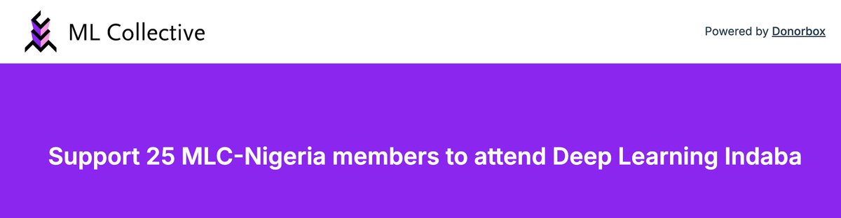 Rosanne Liu (@savvyrl) on Twitter photo New fundraiser to support 25 Nigerian students to attend <a href="/DeepIndaba/">Deep Learning Indaba</a> in September! 🌍
In 2022 we supported 8 Nigerian students to attend Indaba. This year we are raising $20k to support 25(!) of them to travel to Senegal for likely the most important career event in their lives! New fundraiser to support 25 Nigerian students to attend <a href="/DeepIndaba/">Deep Learning Indaba</a> in September! 🌍
In 2022 we supported 8 Nigerian students to attend Indaba. This year we are raising $20k to support 25(!) of them to travel to Senegal for likely the most important career event in their lives!