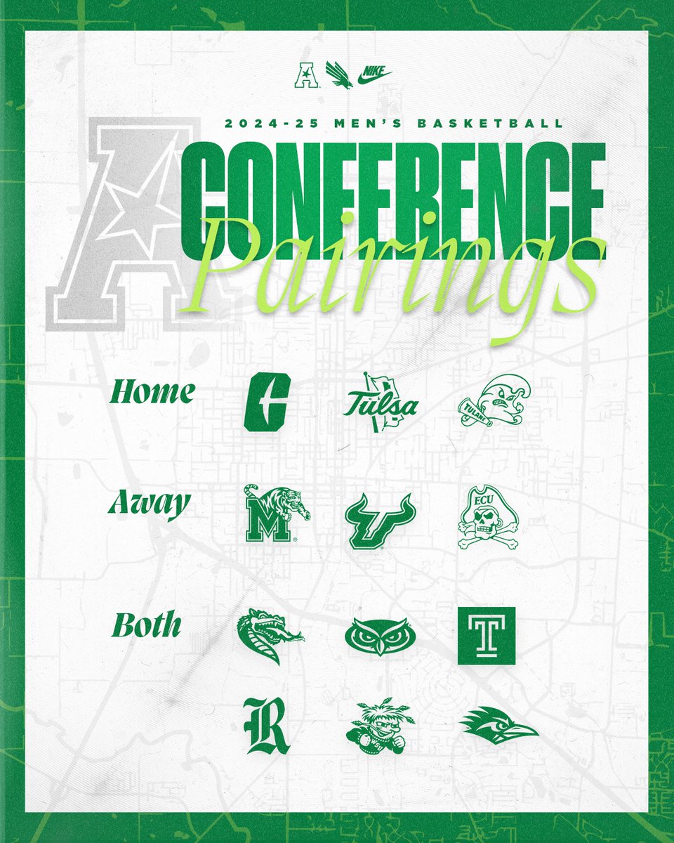 UNT Basketball (@meangreenmbb) on Twitter photo Get your popcorn ready 🍿
Our <a href="/American_Conf/">The American</a> schedule pairings for the upcoming season.
📝northtex.as/46iAT2k
#GMG Get your popcorn ready 🍿
Our <a href="/American_Conf/">The American</a> schedule pairings for the upcoming season.
📝northtex.as/46iAT2k
#GMG
