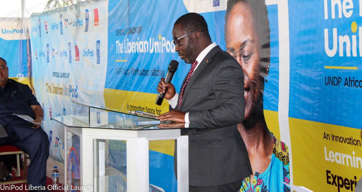 YAOJEANMARIUS's tweet photo. Excited to launch UNIPOD with Hon. Jeremiah Koung, VP of Liberia, @UNDPLiberia, University of Liberia, &amp; @icampuslib! This will complement Orange Digital Center and clubs, unlocking the full potential of Liberia’s youth. #FutureReady #YouthEmpowerment #Liberia https://t.co/0TZRB7fHkI