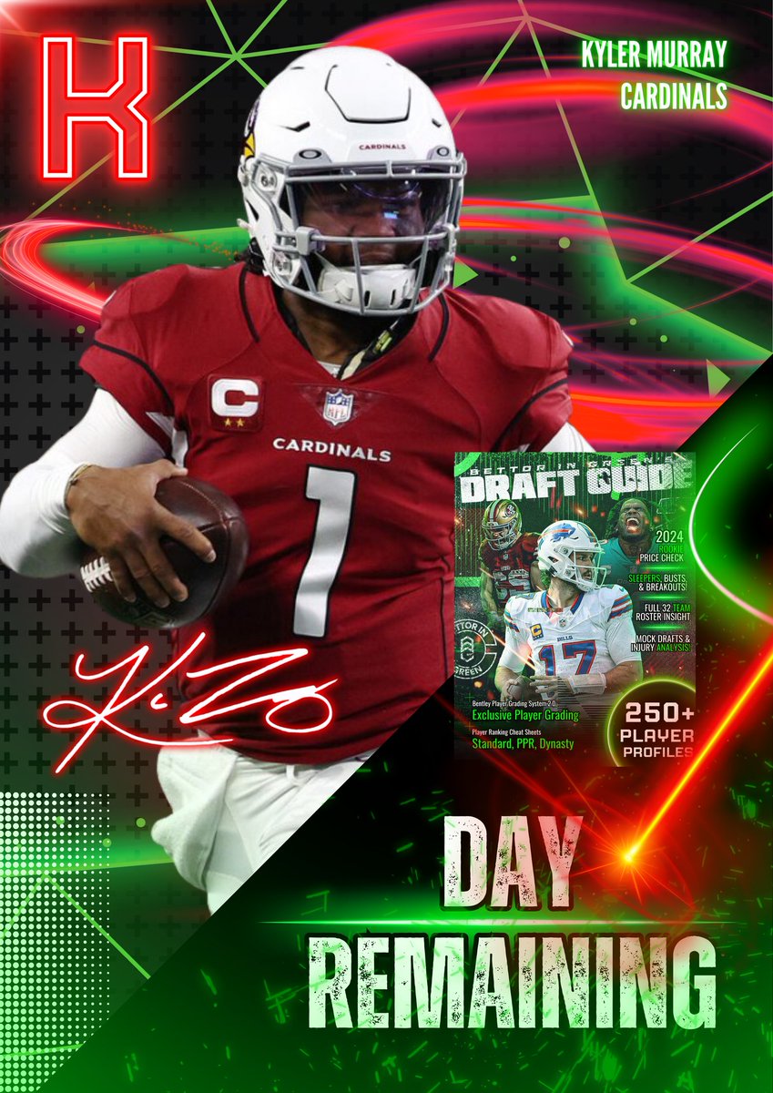 BettorGreen's tweet image. Help us get to 50 likes on this post and we'll give away a FREE copy of the Draft Guide to one of the followers who liked this post! Less than 12 hours until the guide is released worldwide!

#fantasyfootball #fantasyfootballdraft #draftguide #ffb #sleeper #nfl #mfl #ffexpo24