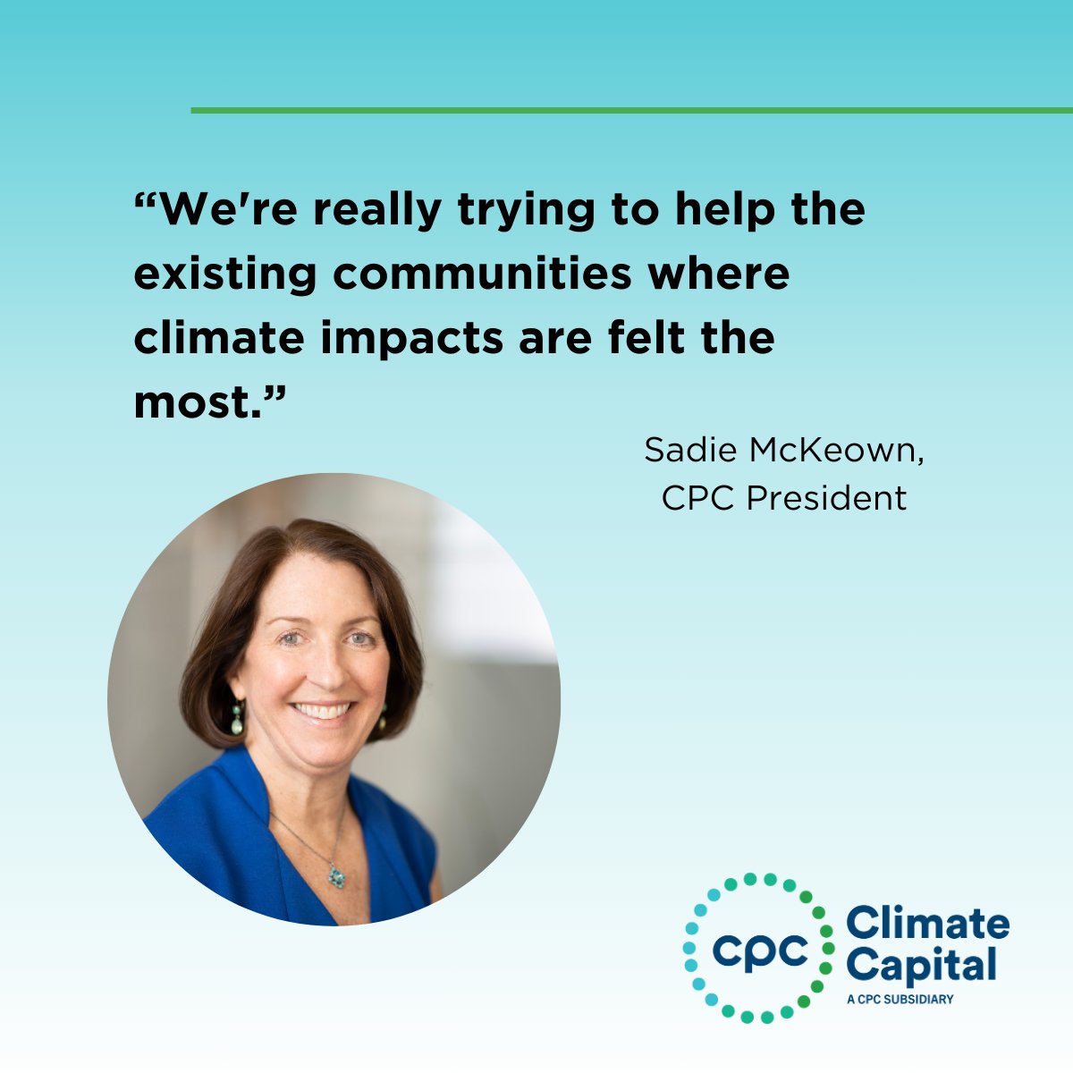 communityp's tweet photo. Thank you to @@recapitalusa for sitting down with CPC President Sadie McKeown for this thoughtful piece on how #lenders are focusing more capital into #affordablehousing. Read the article here: https://t.co/gRkFmwVUU2
#GGRF #GreenFinancing #WeAreClimateUnited #CPCClimateCapital https://t.co/bNiK4Uynvh