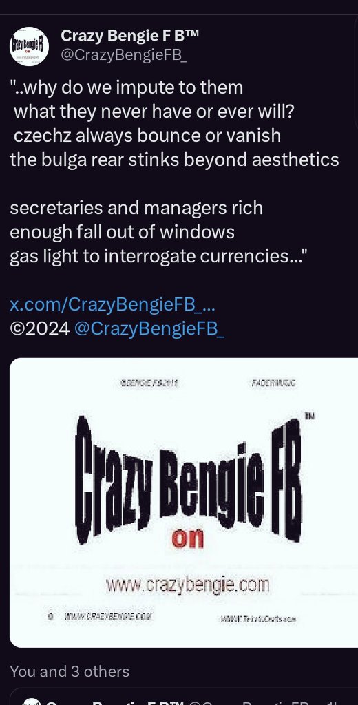 CrazyBengieFB_'s tweet photo. #SoAmong other things,
#eu #childTraffickercommunity #groups
are #STILL #exploiting
their aesthetics &
imputing &/imbuing
by 'certain cultures,
in & around #this #world,
oblivious to & or #aid-ing/#obfuscations!
https://t.co/oE8bgvUrjv
https://t.co/O6v8x6jjOq 📡
@CrazyBengieFB_ https://t.co/Pi2Ugith2A