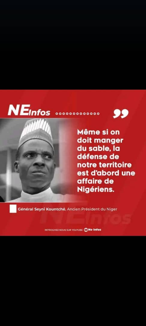 Cette parole doit être à méditer pour tout Nigérien soucieux de son pays.