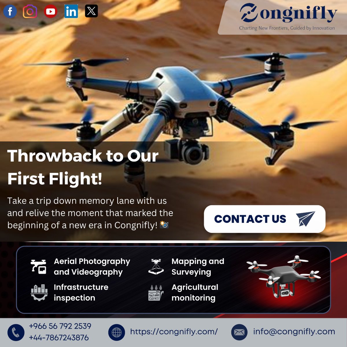 congnifly's tweet image. Throwback to Our First Flight!

Visit our website: (congnifly.com)

#DroneSolution
#jafza  #MaritimeIndustry #SustainabilityInPorts #DroneSolutions
#UAS
#DroneServices
#DroneApplications
#DroneIndustry #KSA #congniflyforSaudi
#DroneInspections