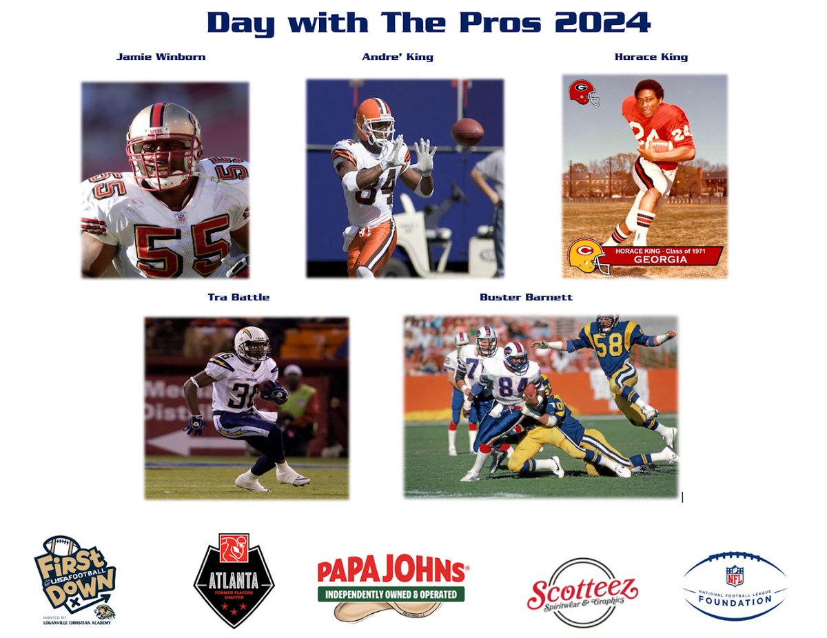 André King (@kingdaddy84) on Twitter photo Hey Mr. <a href="/BradNitzWSB/">Brad Nitz</a> , we are hosting our Day with The Pros football camp Saturday, 9-11:30am in Loganville <a href="/LCA_Lions/">LCA</a> Will we stay dry enough to be outside?? Go Lions! <a href="/LCALionsSports/">LCA Athletics</a> <a href="/NFLPAFmrPlayers/">NFLPA Former Players</a> Hey Mr. <a href="/BradNitzWSB/">Brad Nitz</a> , we are hosting our Day with The Pros football camp Saturday, 9-11:30am in Loganville <a href="/LCA_Lions/">LCA</a> Will we stay dry enough to be outside?? Go Lions! <a href="/LCALionsSports/">LCA Athletics</a> <a href="/NFLPAFmrPlayers/">NFLPA Former Players</a>