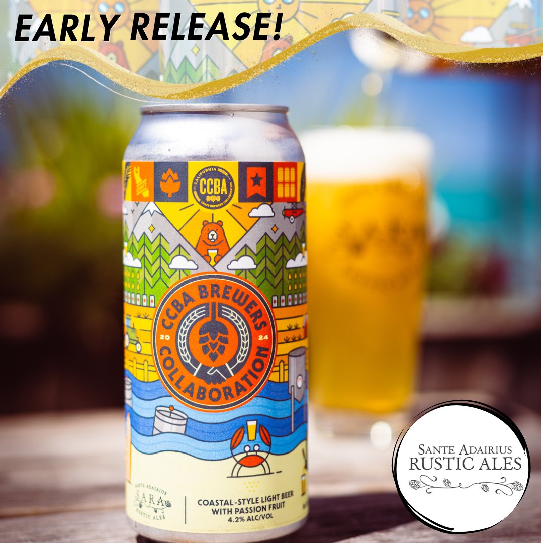 CACraftBrewers's tweet image. An early release from🍻@rusticales in #SantaCruz and #Oakland - a coastal-style light beer with a pinch of passion fruit and🍻@birdstreetbeer in #Lemoore with an unfiltered India pale lager named “Rhino IPL”. Stay tuned for more upcoming beer releases! #ccbabrewerscollab