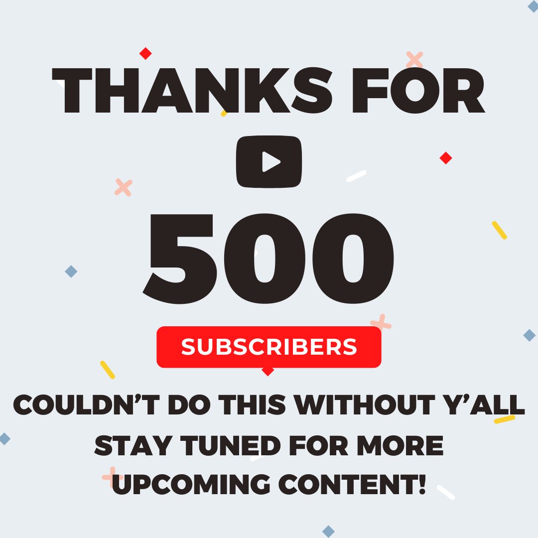 MonoChromeHyena's tweet photo. THANK YOU ALL FOR HELPING US REACH OUR FIRST GOAL! HAPPY 500 SUBSCRIBERS WOOOOOOOOO!!!!
#500Subscribers #YouTubeMilestone #HalfwayTo1K #YouTubeCommunity #ContentCreator #SubscriberLove #RoadTo1K #YouTubeJourney #ThankYouSubscribers #SmallYouTuber #YouTubeGrowth #MilestoneAchieved https://t.co/YE9IXyziij
