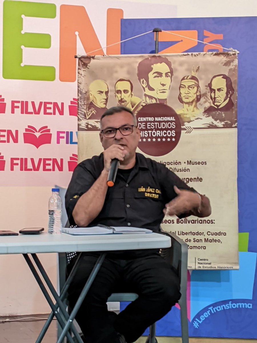 Desde el Centro Nacional de Estudios Históricos de Venezuela se promueve la socialización de la memoria y la defensa de la historiografía tradicional frente a posibles ataques a próceres como Ezequiel Zamora y Simón Bolívar.📖🇻🇪
#VenezuelaObrera #CNEH <a href="/filven_cultura/">FILVEN</a>