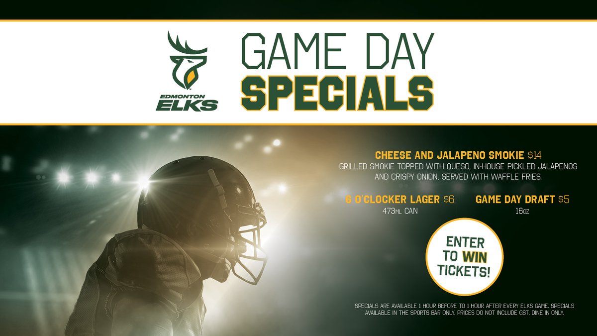 CellysSportsEDM's tweet photo. Game time is today at 5pm. Elks vs Redblacks. We have some great beer and food specials and we will have
@matthewiwanyk & @JasonMilne Broadcasting live with
@yegsportstalk
#YourCityYourTeam #yegfun #elksherd https://t.co/XNz9IL8HQY