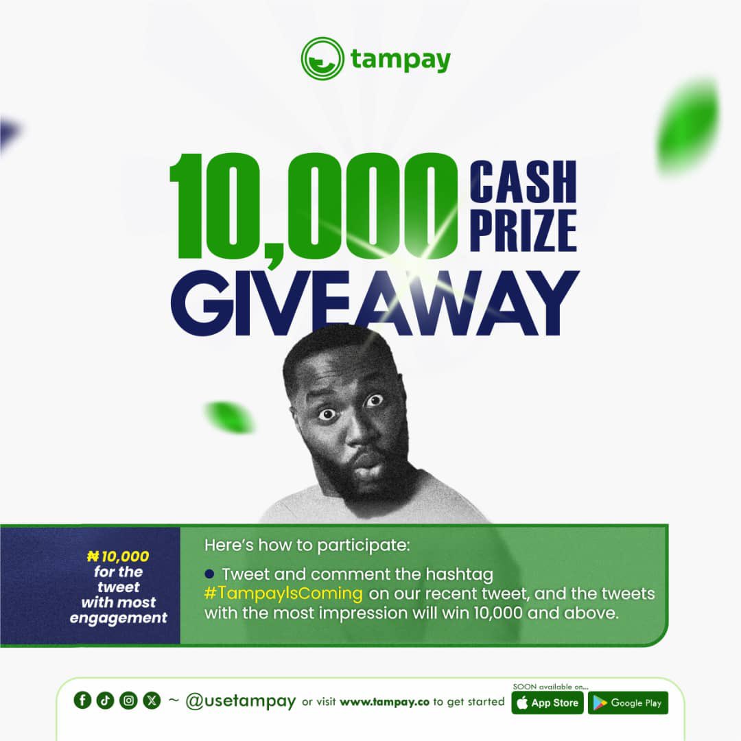 usetampay's tweet photo. We’re live now!
Get over to our Instagram to participate.
#TampayIsComing #CryptpayIsComing #UseTampay #UseCryptpay https://t.co/2Qx9uxgRzA
