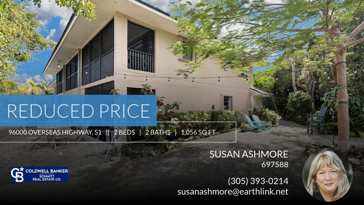 SusanAshmore's tweet photo. 📍 Reduced Price 📍 This recently reduced home at 96000 Overseas Highway, S1 S1 in Key Largo won't last long, so, don't wait to set up a showing! Reach out here or at (305) 393-0214 for more information!

Susan Ashmore, CRS, GRI, e... https://t.co/Yn3HtdqBfg https://t.co/bfc5K1hRbn