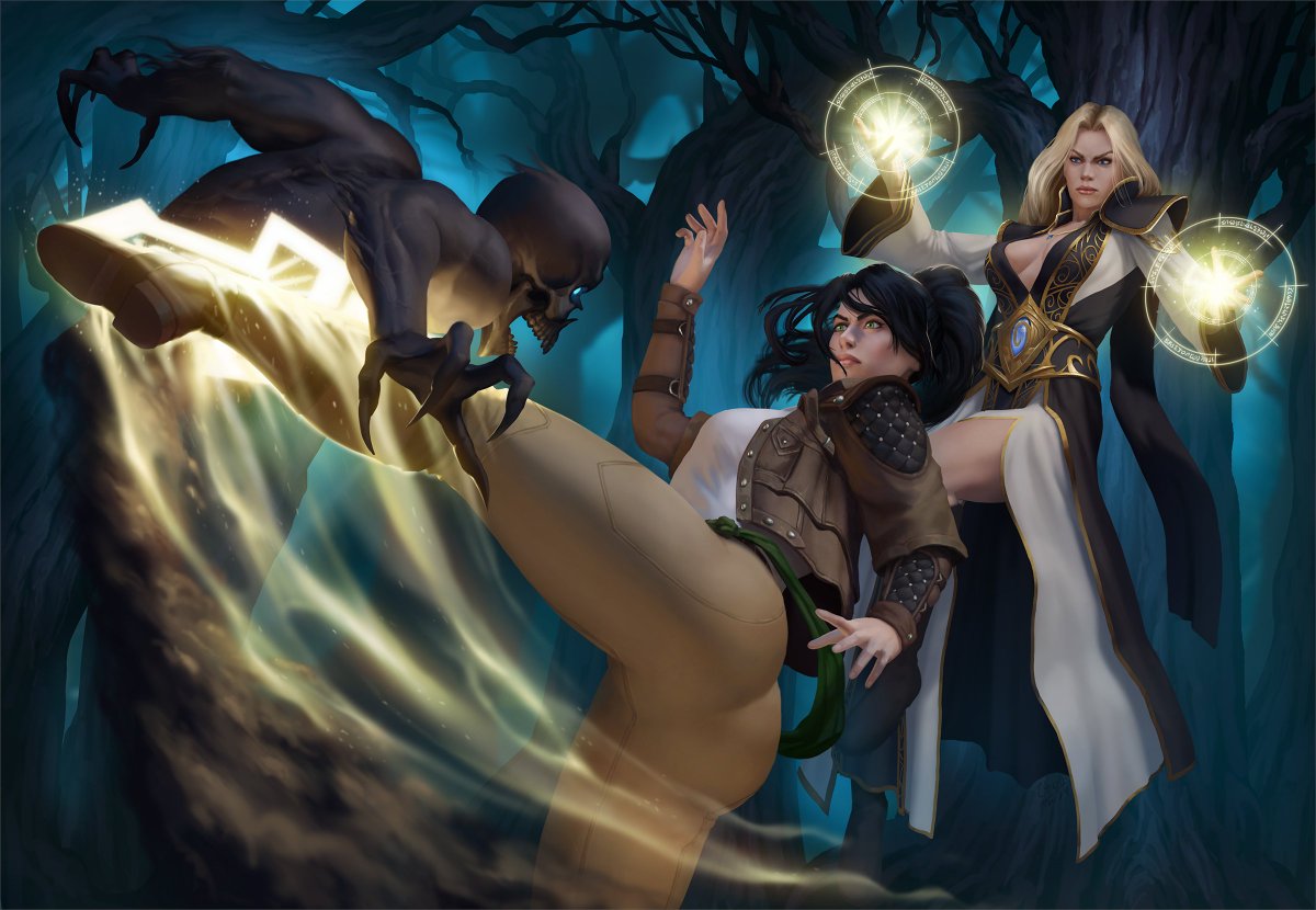 "Xariah and Viserya"  
Comm for <a href="/XariahDailstone/">Xariah Dailstone</a>