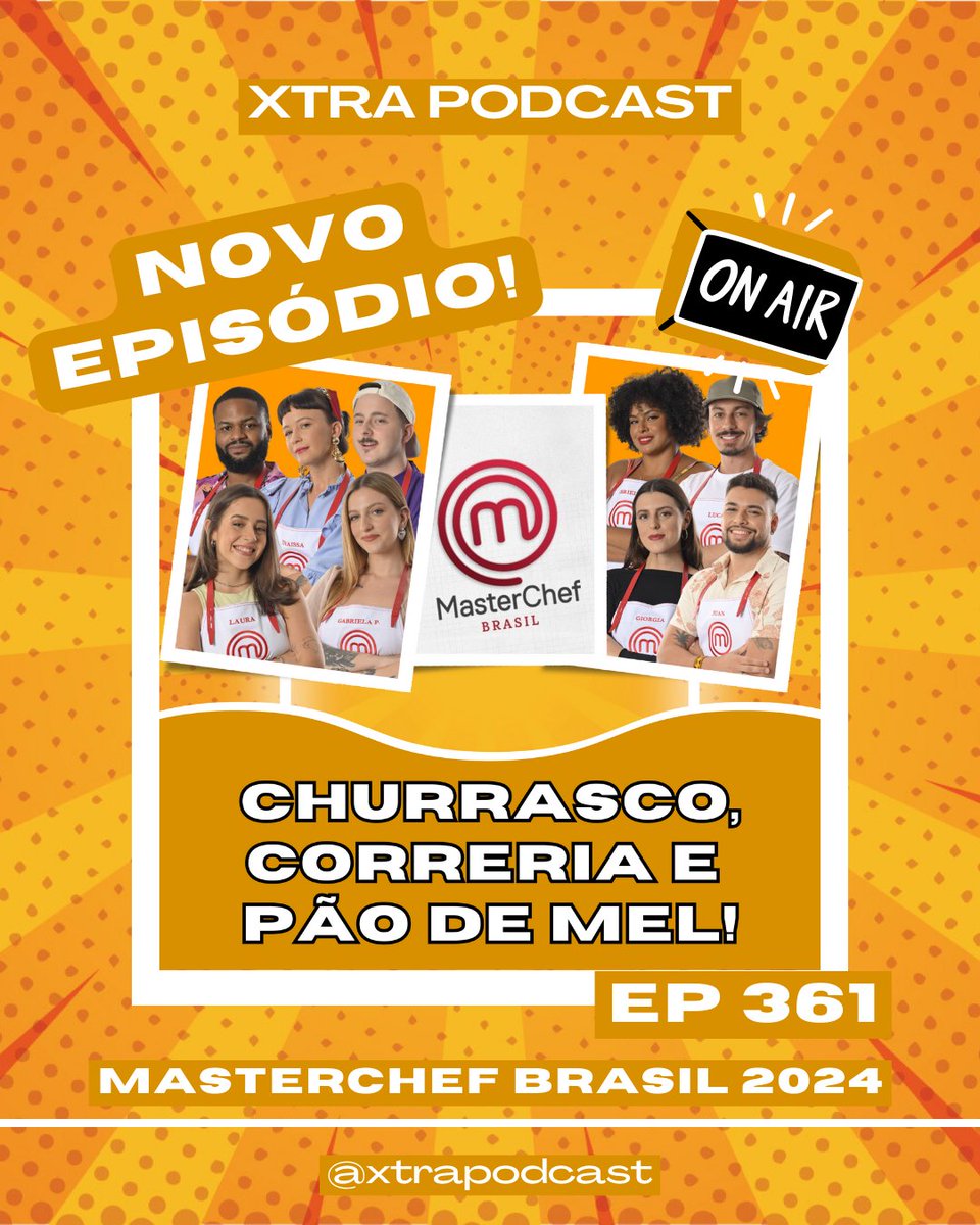 rapidoricardo's tweet photo. 🚨Hey! Já está no ar o @xtrapodcastbr onde comentamos o oitavo episódio do #MasterChefBR 11! Vem ouvir pois falamos de coisas que estamos percebendo na edição 👀

🎧Spotify: https://t.co/eLg4TGq4aa
🎧Apple Podcasts: https://t.co/DUU7DO38Lm
🎧Outros links: https://t.co/OONCwwElWc https://t.co/5BQxzbNc0Y