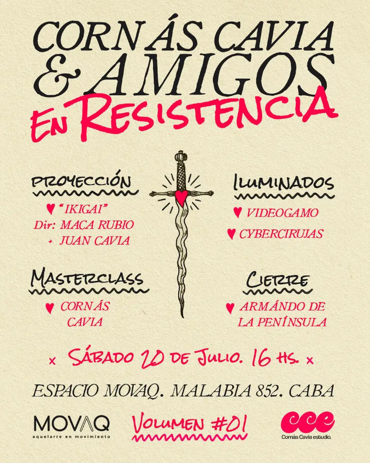 Este sábado, interesante evento de Walter Cornás, actor y director de arte en varias de mis pelis: