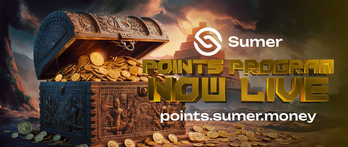 SumerMoney's tweet image. 🏆 Sumer Points and Referral Program is LIVE!! 🎉

We've built Sumer to supercharge your #DeFi experience:

- Most capital efficient risk engine that maximize your borrowing power without additional risks
- Synthetic assets to multiply your money while retaining native yields
- A…
