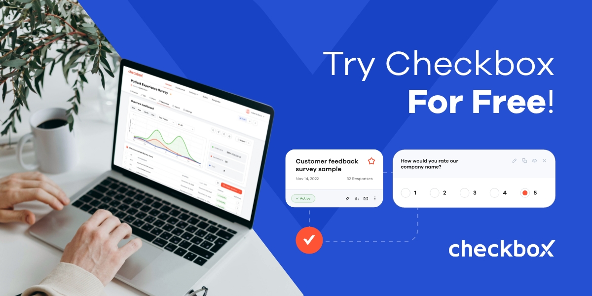 checkbox's tweet image. 📈Organizations can now use Checkbox’s survey tool for #free for up to 90 days! Capture valuable #patientfeedback, enhance services, and drive better outcomes effortlessly. Don’t miss out on this chance to make a real impact. bit.ly/3WhKnq2
#HealthcareSurveys #Checkbox