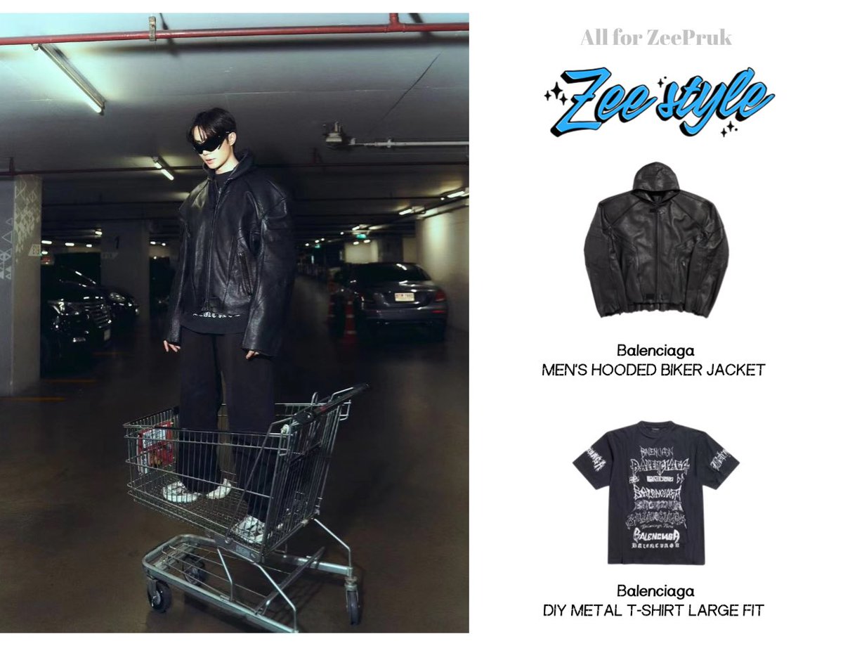 zeepruk_style's tweet photo. 2024.07.18 💙
@zeepruk IG Update

🕶：GentleMonster Mugler - Spiral 01 M01
🧥：Balenciaga | MEN'S HOODED BIKER JACKET 
👕：Balenciaga | DIY METAL T-SHIRT LARGE FIT IN BLACK/WHITE

#zee 
#zeepruk 
#zeeprukstyle 
#MUGLERGENTLEMONSTER 
#Zunshine https://t.co/bU5SE069DD