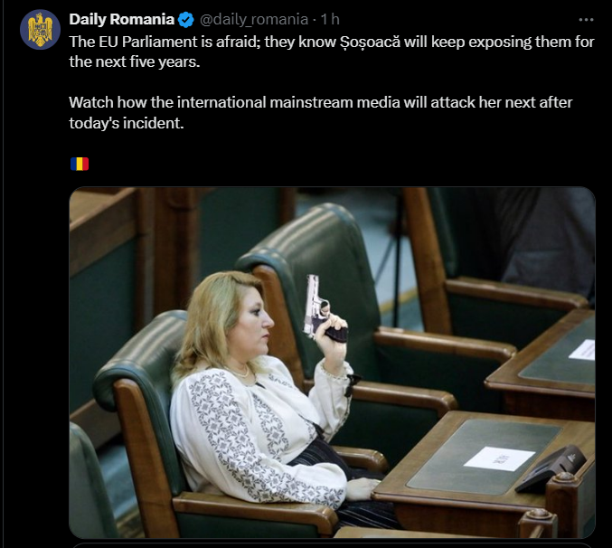 CostinAndriess's tweet photo. Observ că bolșevicii înfășurați în prapuri, diagonale și costume populare de la "Daily Romania" m-au blocat.
Pagina, administrată de asociația #neamunit a lui Aureliu Surulescu (dezvăluirea acestui detaliu i-a supărat cel mai tare),
a renunțat între timp și la mesajele subversive, mascate ca matrioșcele în trei straturi de ironii, și s-au dat în vileag ca șoșocari.