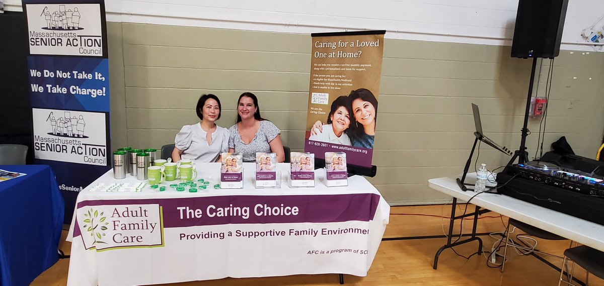 The Adult Family Care (AFC) team had a great time at Healthy Seniors Day, hosted by Roxbury YMCA and the Massachusetts Behavioral Health Helpline!

AFC can provide caregiving support to people in the City of Boston. For more info and eligibility, visit adultfamilycare.org.