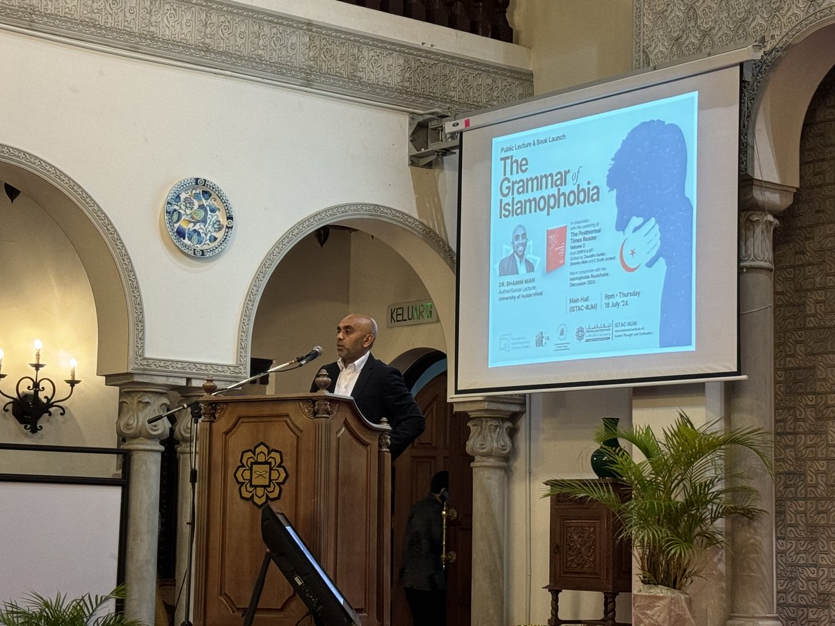 CPPFS (@cppfs) on Twitter photo Dr <a href="/shamim1/">Dr Shamim Miah</a> taking the stage to deliver: 'The Grammar of Islamophobia' at ISTAC-IIUM at cap off the Islamophobia and Education Roundtable Discussion in #KualaLumpur to an audience composed of ministers, civil servants, university VCs, and students. #Islamophobia #PublicLecture Dr <a href="/shamim1/">Dr Shamim Miah</a> taking the stage to deliver: 'The Grammar of Islamophobia' at ISTAC-IIUM at cap off the Islamophobia and Education Roundtable Discussion in #KualaLumpur to an audience composed of ministers, civil servants, university VCs, and students. #Islamophobia #PublicLecture