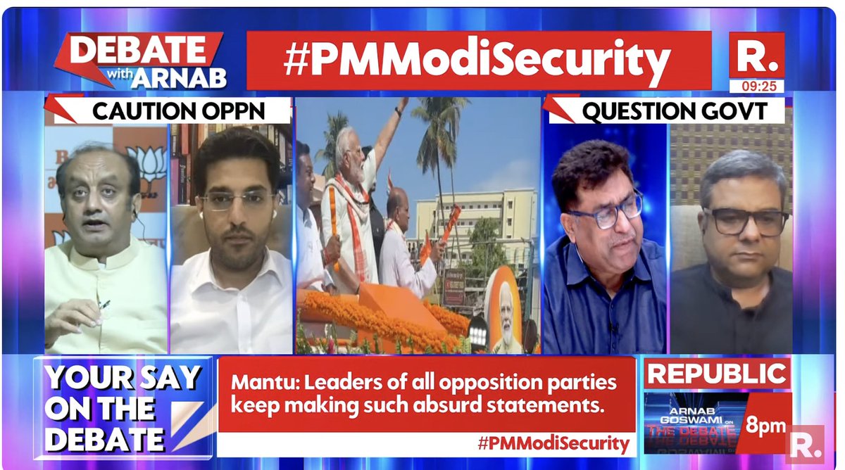 republic's tweet image. #PMModiSecurity | &quot;In the entire political history of India, no BJP leader has ever spoken such instigating words against any Congress leader. Do not create an atmosphere that leads to violence for the sake of your frustration of consistent defeat&quot;: Dr. Sudhanshu Trivedi…