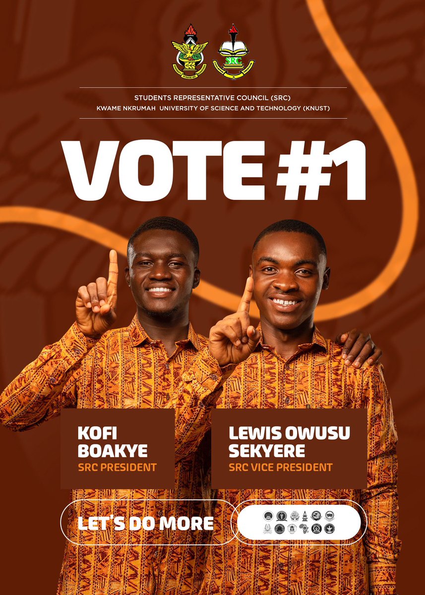 thekofiboakye's tweet photo. Dear @KNUSTGH, 

Vote Number ONE for an SRC that is committed to do more for you! 

#KofiBoakye4SRC | #LetsDoMore https://t.co/w2nmpSrdmA