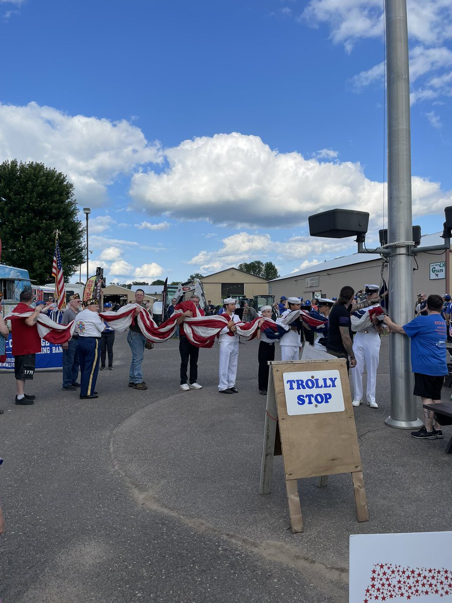RepJohnsonMN's tweet photo. It was an honor and a privilege to participate in the flag raising at the start of the Isanti County Fair 
@IsantiCoFair https://t.co/eUsVeOTutb