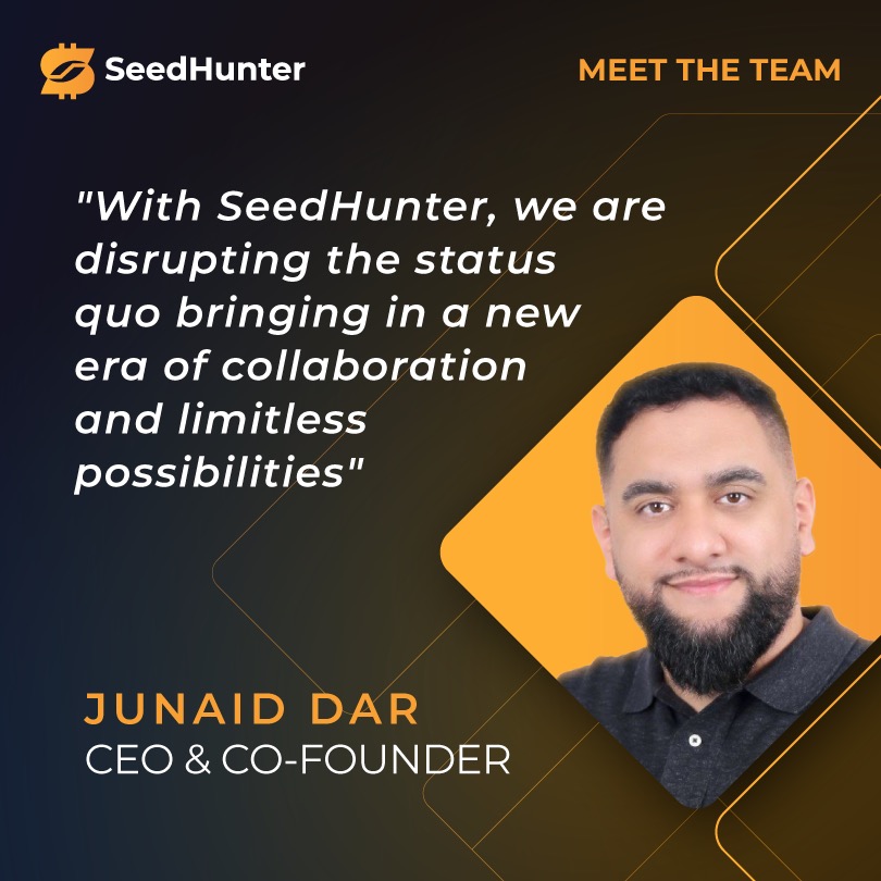 🚀 Excited to introduce the dynamic C-level team at SeedHunter!🌱 Our visionaries are driving innovation and growth in the #Web3 space. Meet our leadership:

CEO: <a href="/JunaidDar85/">Junaid Dar</a>
CTO: @DariuszKowalc11
COO: <a href="/AlexBarros1136/">Alex Barros</a>

Follow @SeedHunterHQ to find the next #100XGem 💎