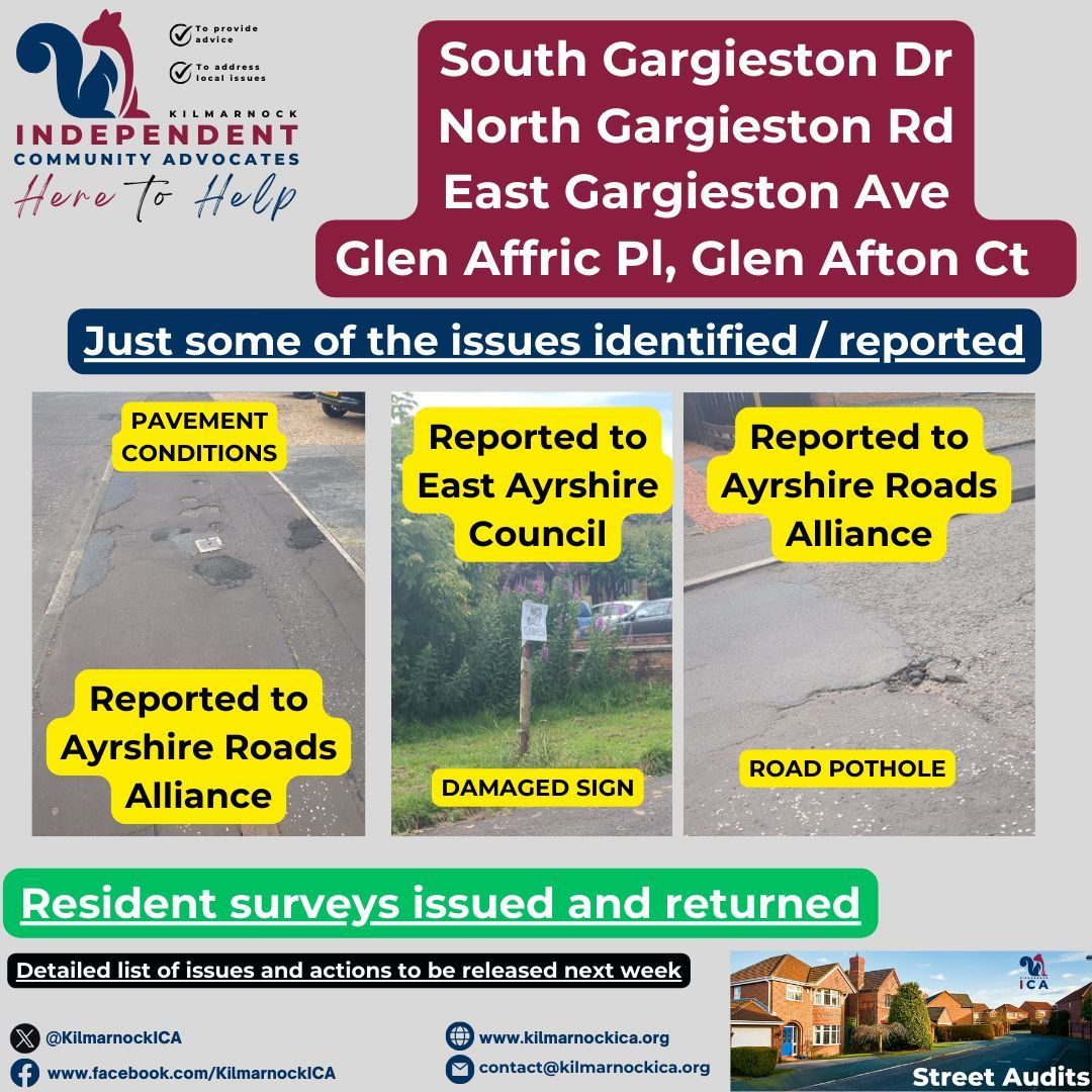 KilmarnockICA's tweet photo. 🏠 This week’s street audits in Kilmarnock Central West and Gargieston revealed key issues like the ones attached. Thanks to everyone who submitted feedback online! Results due soon. #Kilmarnock #LocalSolutions #Community #CommunityDriven #LocalChange #YourVoiceMatters https://t.co/McOTc5Xnws