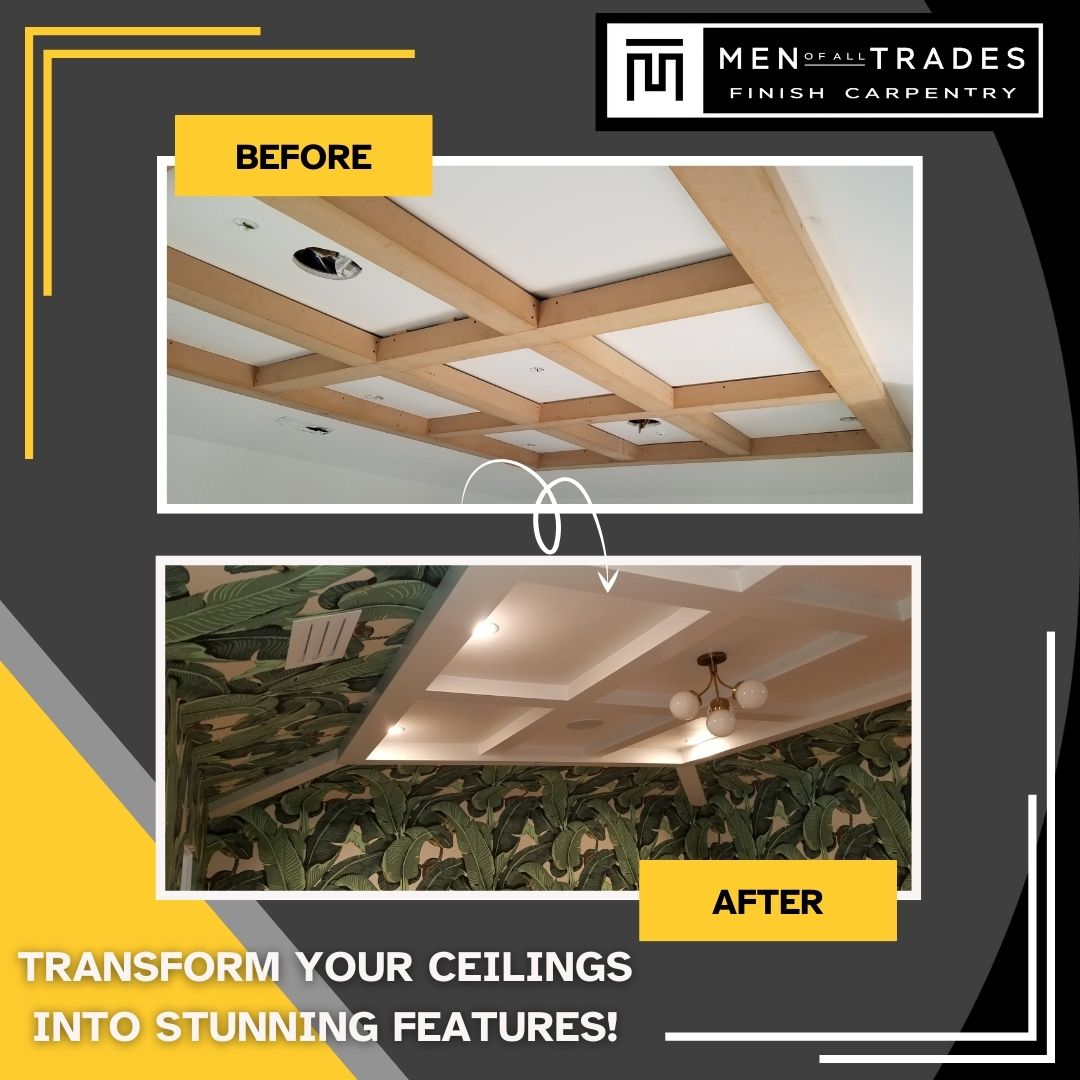 trades_men's tweet photo. Is your ceiling plain and uninspiring, making your space feel dull?

Men of All Trades specializes in transforming ceilings into stunning architectural features.

#ceilings #finishcarpentry #woodworks https://t.co/GXQOXsEvuF