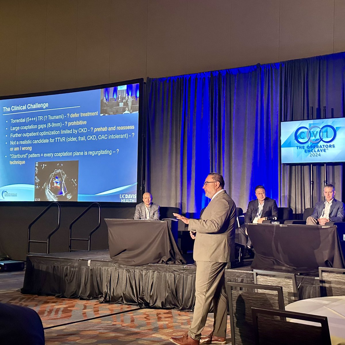 Great start to #CVI2024 discussing all things #tricuspid valve - #imaging, #TEER, #TTVR, #surgery options: as with all other #SHD, patients benefit most when imagers, IC, surgeons, AHF come together &amp; play an active role in the solution! #heartteam <a href="/cvinnovations/">CV Innovations</a> <a href="/texashealth/">TexasHealthResources</a>