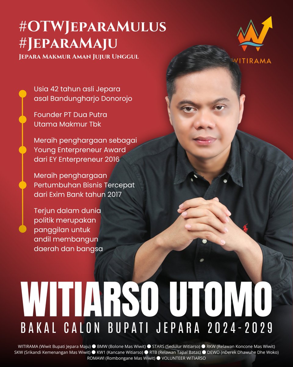 Kenalan dengan Mas <a href="/WitiarsoUtomo/">Witiarso Utomo</a>  atau #MasWiwit yuk!😘

<a href="/seputarjepara/">Seputar Jepara</a> 
<a href="/JeparaHariIni/">Jepara Hari Ini</a> 
<a href="/jeparaupdate/">JeparaUpdate</a> 
<a href="/jepara_official/">Jepara Twıtter</a> 
<a href="/AM_Jepara/">Ahbaabul Musthofa Jepara</a> 
<a href="/Travel_Jepara/">Travel Jepara</a> 
<a href="/pcnujepara/">PCNU Jepara</a> 
<a href="/rlisafm/">R-lisa FM Jepara</a> 
<a href="/ILoveJepara/">I ♥ Jepara</a>