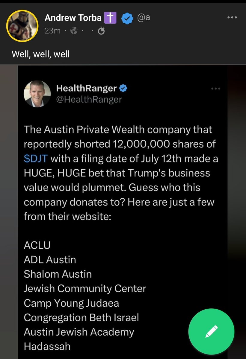 DavidLTork's tweet image. Investigate Austin Private Wealth! #AssassinationPlot #AssassinationAttempt #MAGA